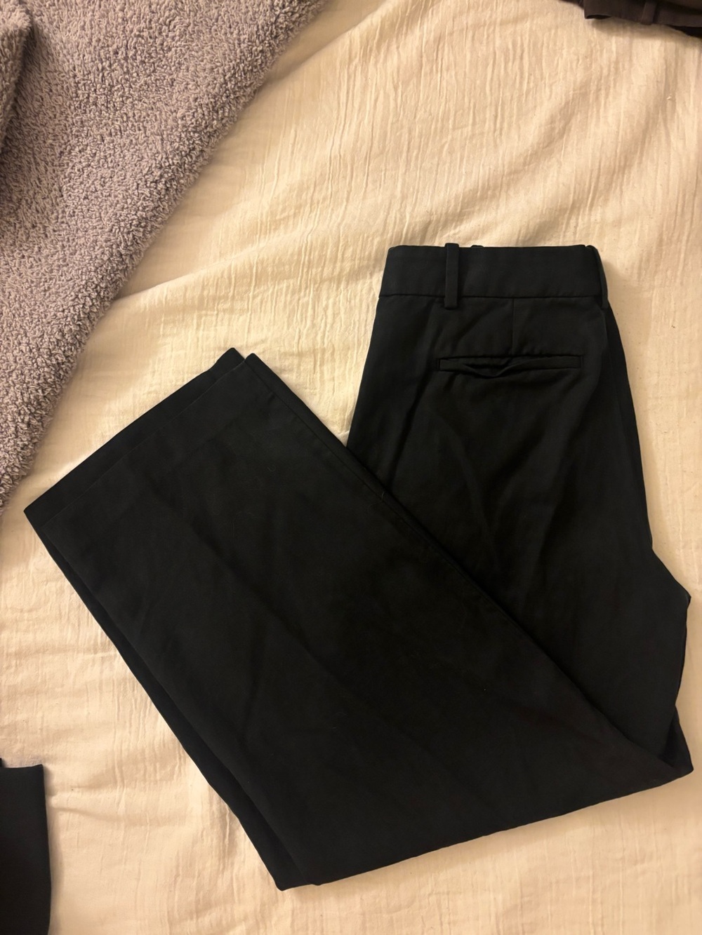 Madewell Petite Slouchy Straight Pants in Drapey Twill